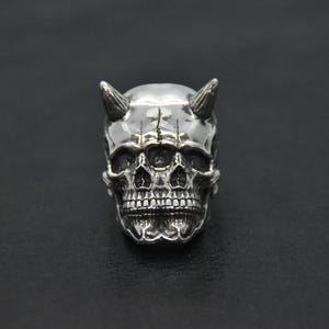 Skull Ring - 925 Sterling Silver Skull Ring - Two Head Skull Ring - Mens jewelry - Gothic Jewelry- Skulls jewelry - gift for him