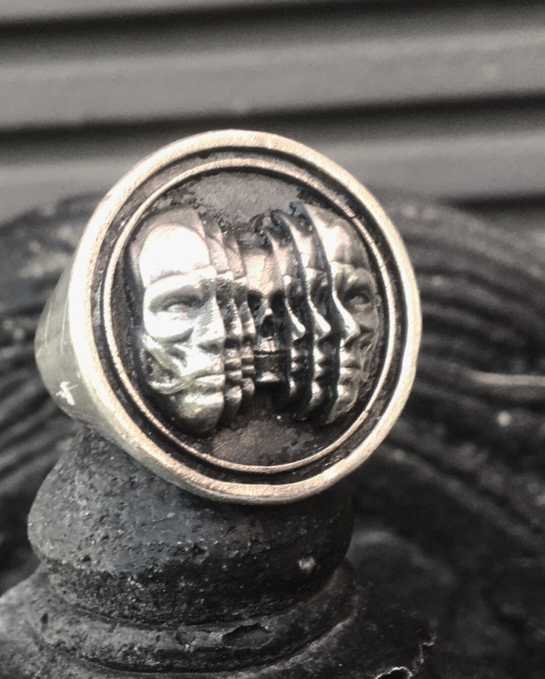 925 Silver Skull Ring Unique Skull Jewelry Men's Skull Ring Punk