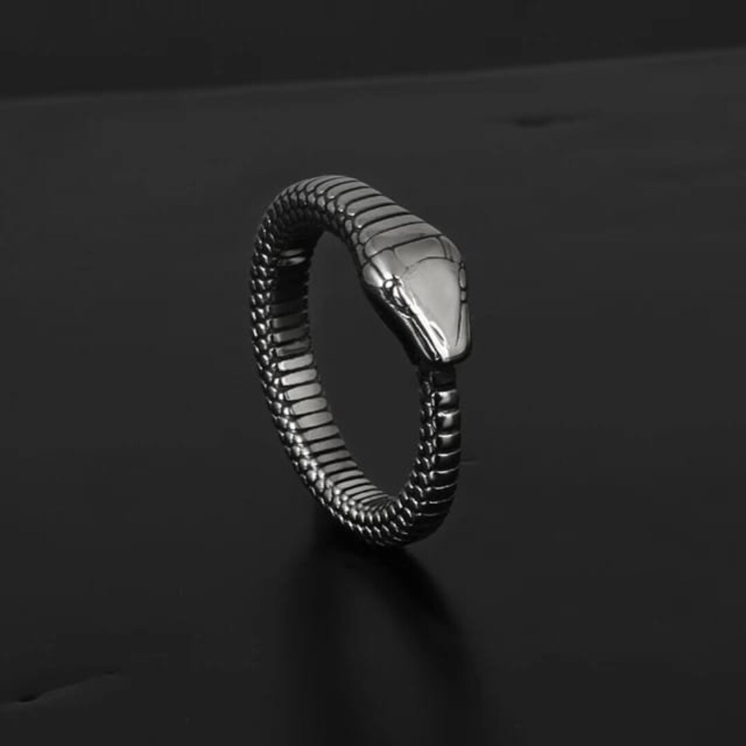 Ouroboros Snake Ring. 925 Sterling Silver Snake Ouroboros Men Ring