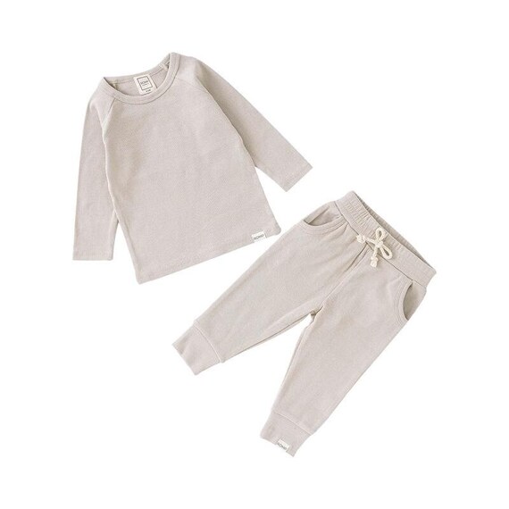 ROMP Ribbed Lounge Set Sand Gender Neutral Unisex Baby Girl Baby Boy Toddler Baby Clothes Baby Shower Gift Outfit Set Organic Cotton Etsy UK