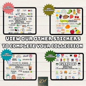 Study Digital Stickers - 200+ Stickers, Goodnotes File, Pre-cropped ...