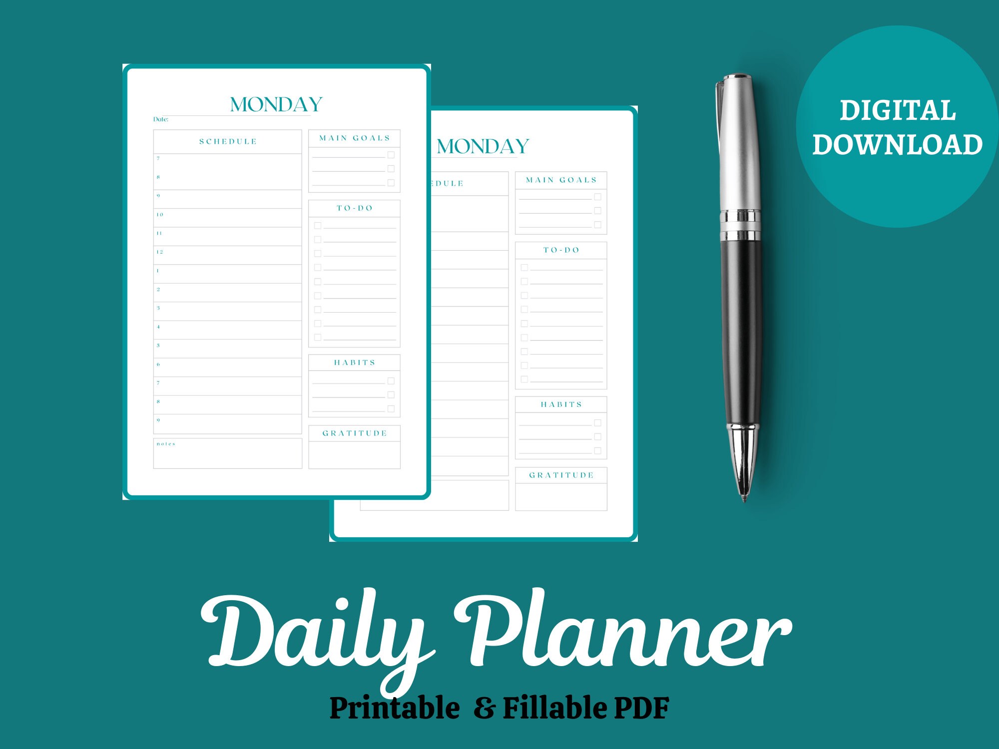 Daily Planner Printable Letter A4 Sizes PDF Printables Etsy daily-planner-printable-letter-a4-sizes-pdf-printables-etsy