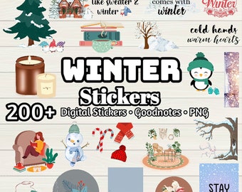 Winter Planner Stickers: 200+ Cozy Season PNGs (Goodnotes)