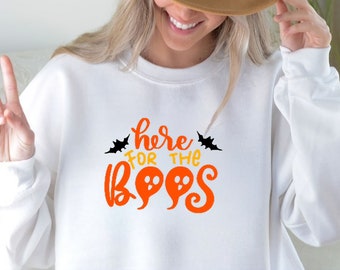 Here for the boos Designs| Halloween words svg bundle hand lettered | Scary svg | cute svg | Fall shirt | colorful Svg | Svg art