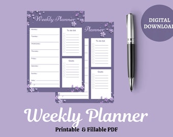 Minimalist Weekly Planner Printable: To-Do List, A4 (Digital Download)