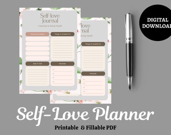 Self-Care Journal: Mental Health & Wellness Planner (Digital Download)