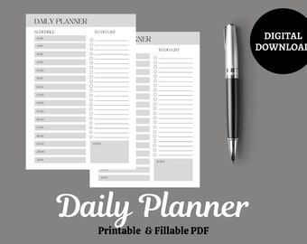 Daily Planner Printable: To-Do List, Letter Size (PDF)
