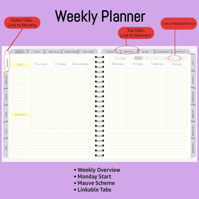 Digital Planner 2023 Ipad Goodnotes 350 PNG Precropped Etsy