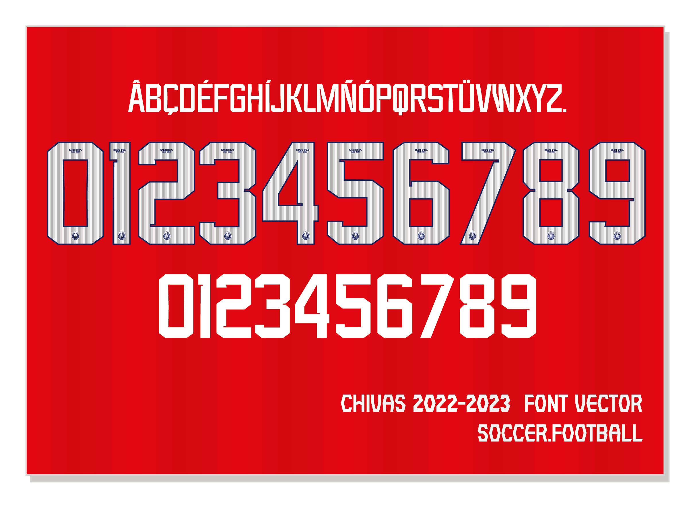 Font Vector Chivas Guadalajara 2022/2023 Font SVG AI Eps Etsy México