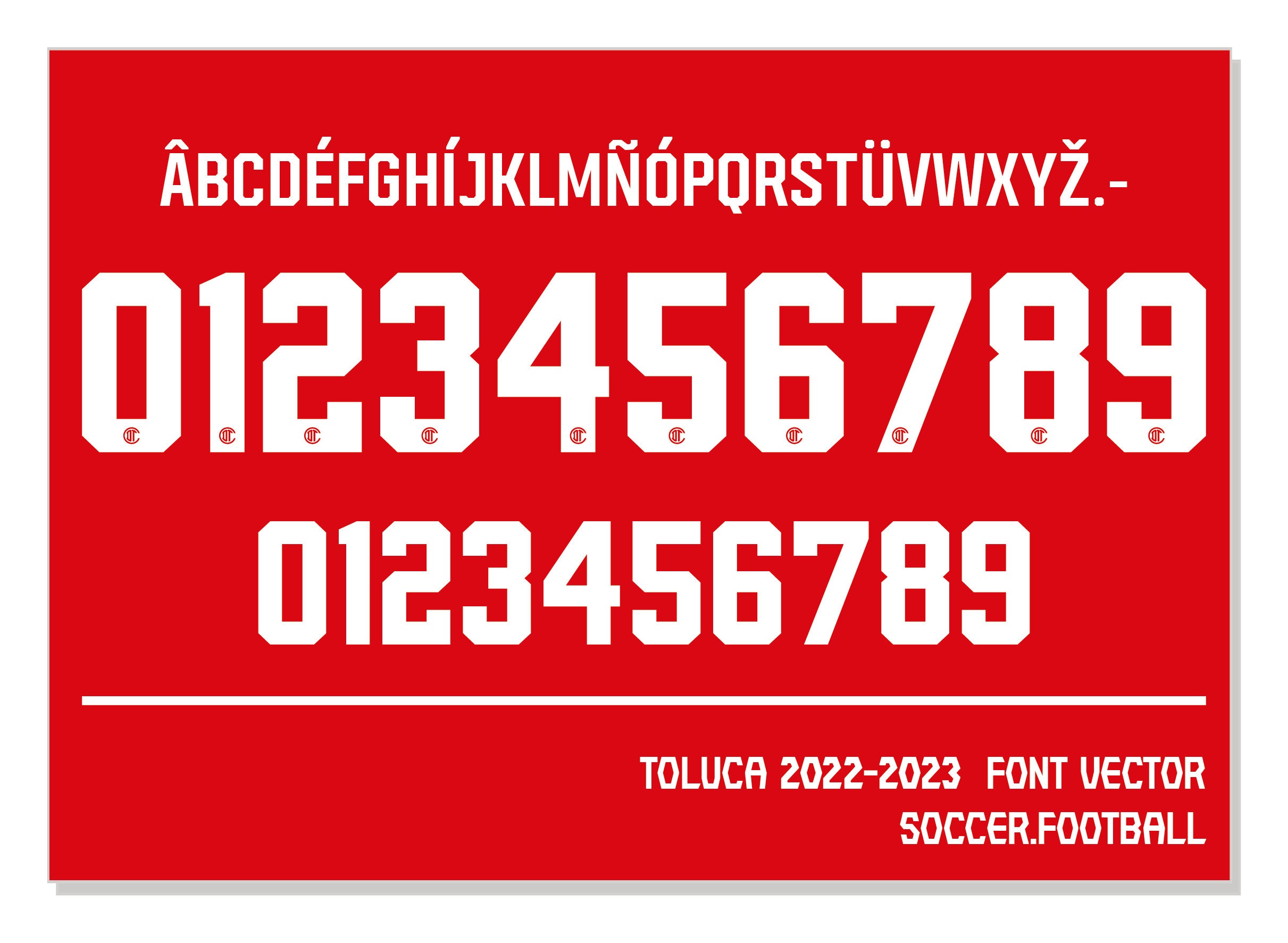 Font Vector Toluca 2022/2023 Font SVG AI Eps Pdf TTF / Etsy México