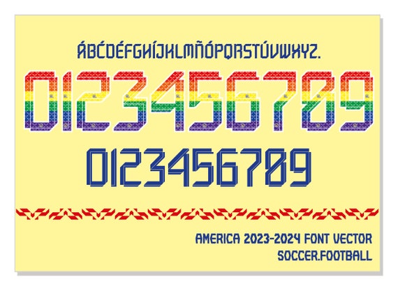 Font Vector Jersey Real Madrid 2023/2024 Font SVG, AI, Eps, Pdf, TTF /  Cutting Kit, Vector File / Football Soccer Shirt. -  España