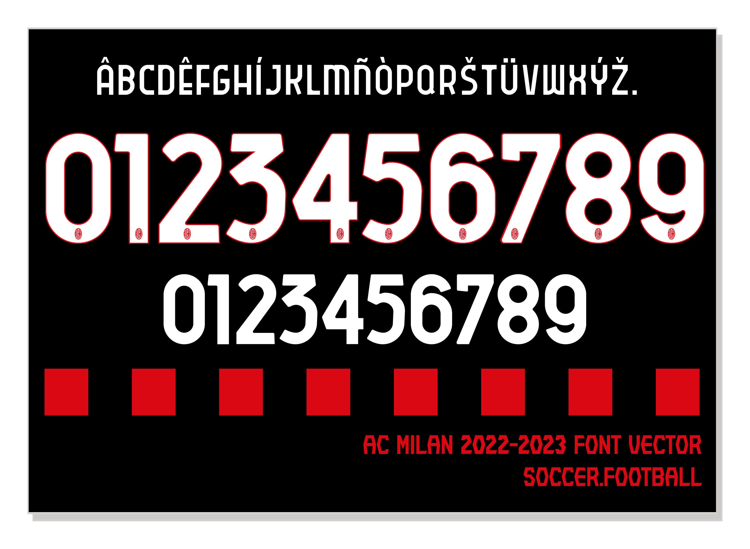 Football Font: Inter Miami 2023-2024 Font in 2023