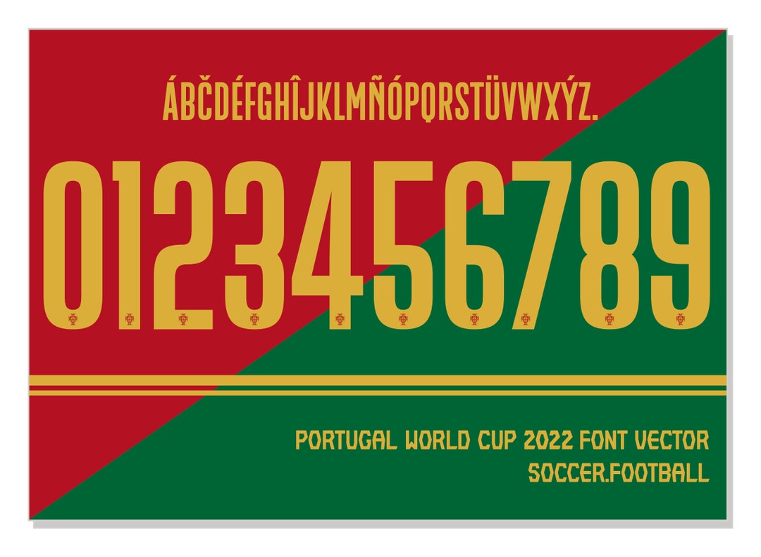 Font vector france home 2022 world cup font football sports style