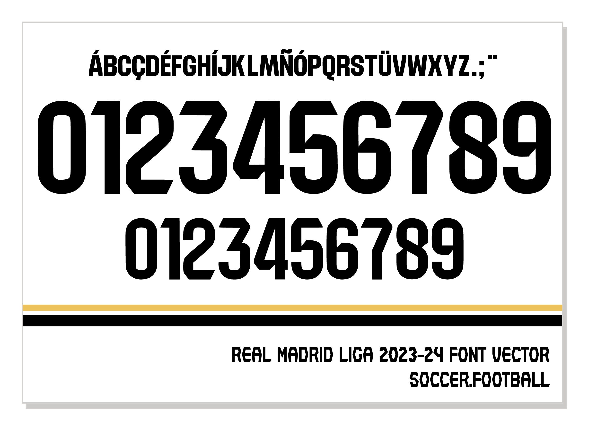 Font Vector Jersey Real Madrid 2023/2024 Font SVG AI Eps Etsy UK