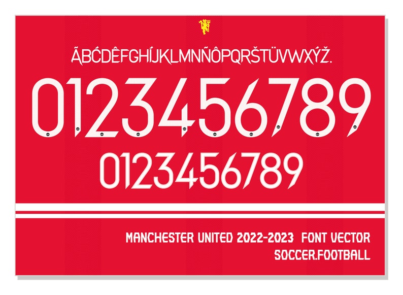 Font Vector Manchester United 2022/2023 Font SVG AI Eps Etsy