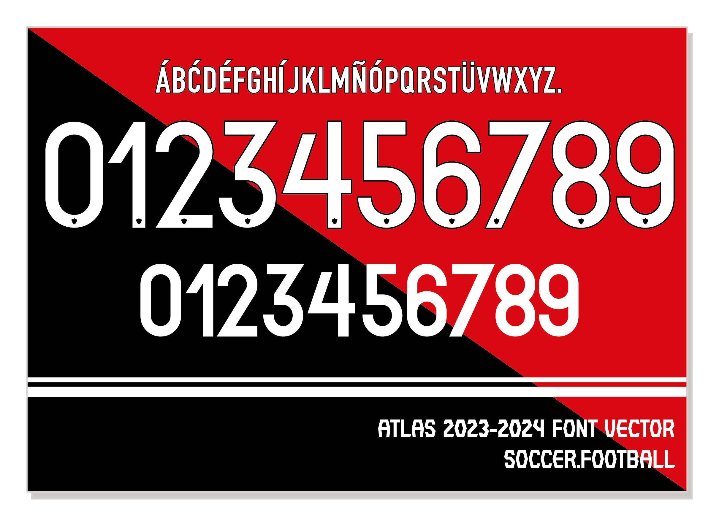 Font Vector Atlas 20232024 Font SVG AI Eps Pdf TTF / Etsy Nederland