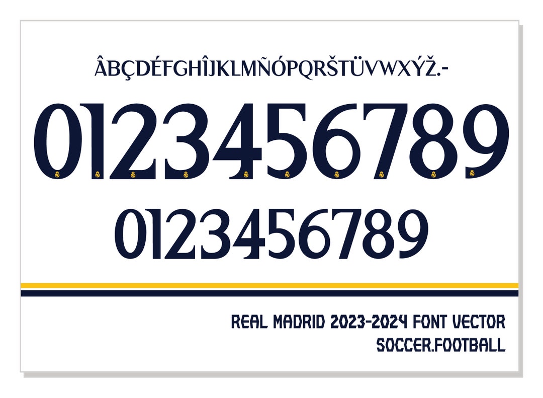 Font Vector Jersey Real Madrid 2023/2024 Champion Font SVG Etsy