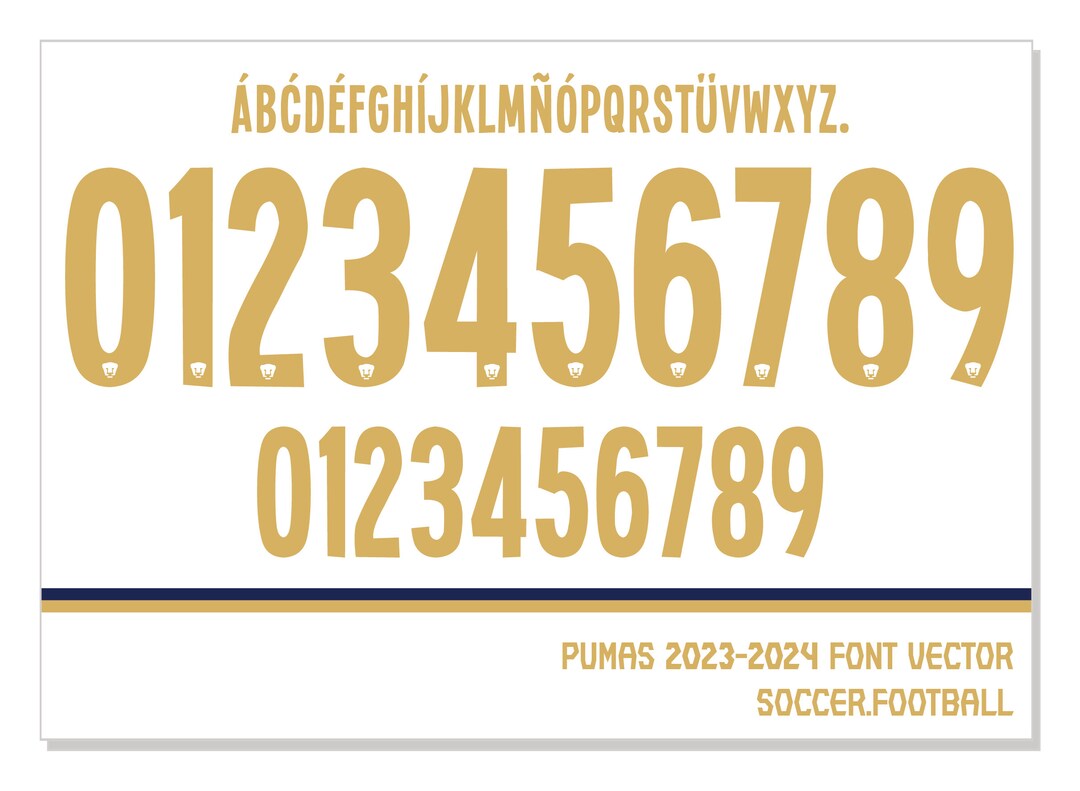Font Vector Pumas Unam 2023/2024 Font SVG, AI, Eps, Pdf, TTF / Cutting