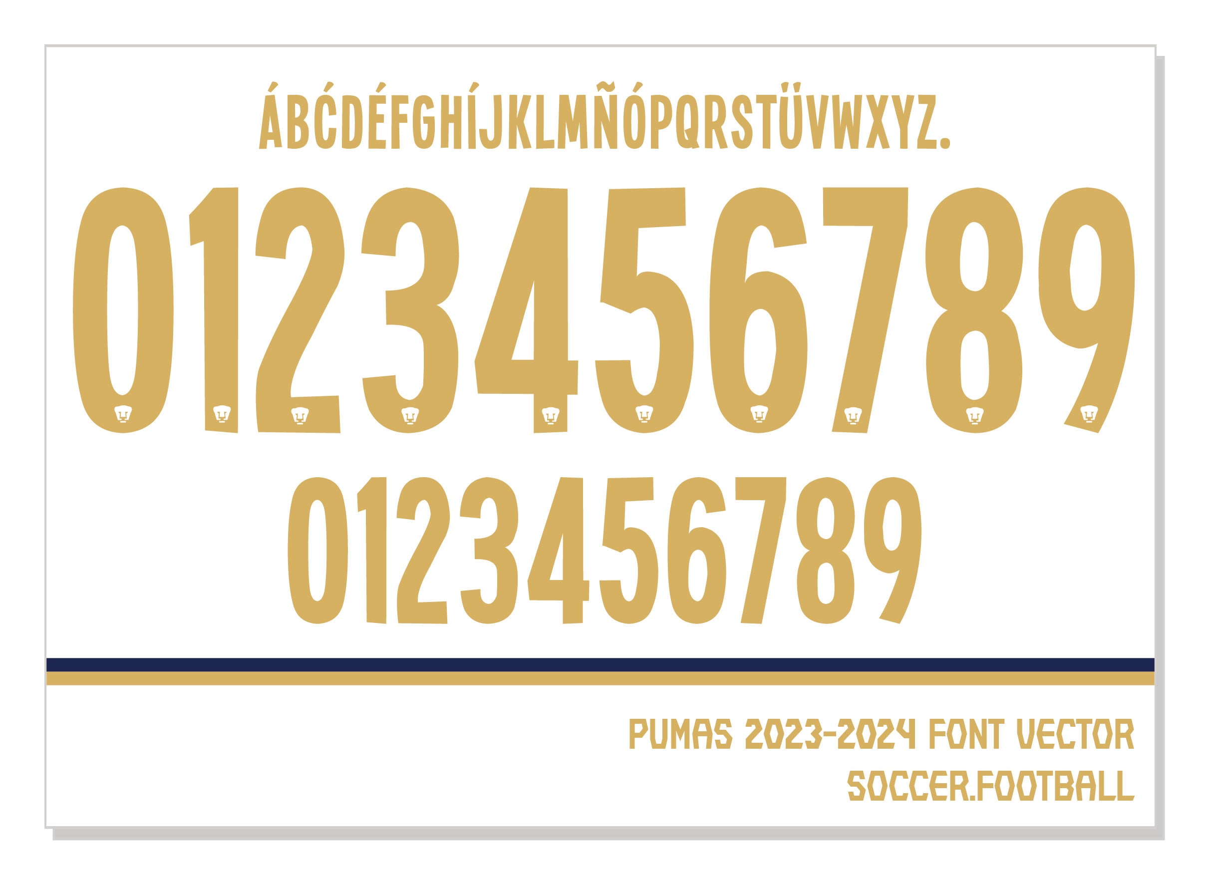 Font Vector Pumas Unam 2023/2025 Font SVG AI Eps Pdf TTF / Etsy México
