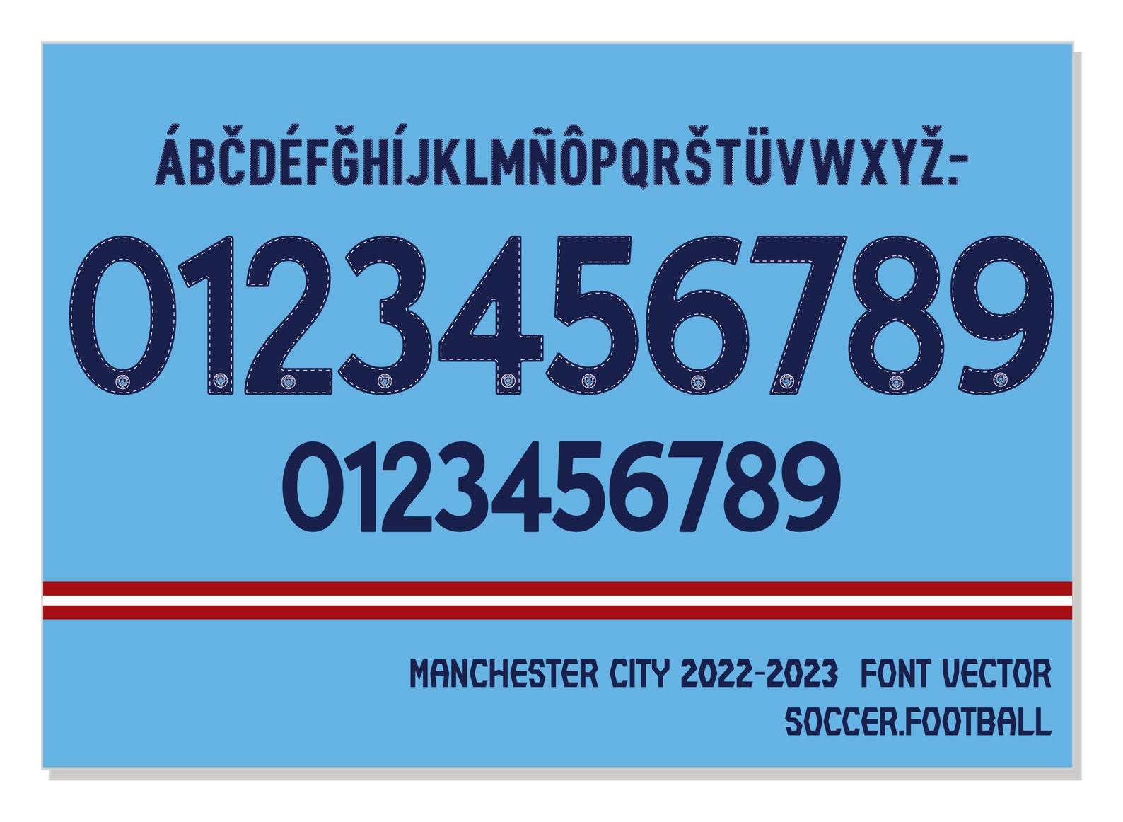 Font Vector Manchester City 2022/2023 Font SVG AI Eps Pdf Etsy Hong Kong
