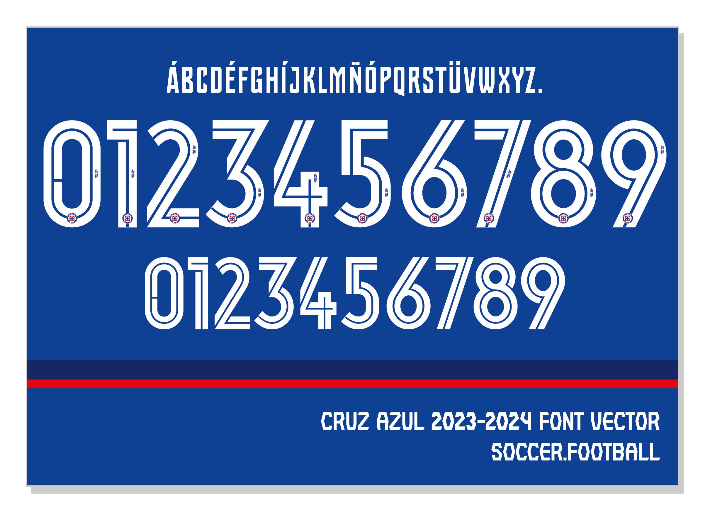 Font Vector Cruz Azul 2023/2024 Font SVG AI Eps Pdf TTF / Etsy Sweden