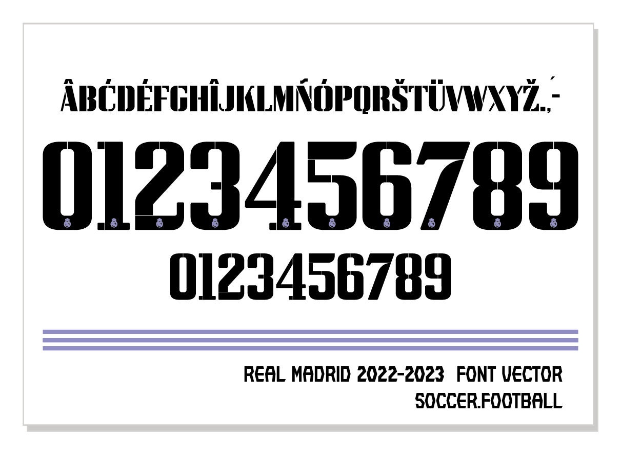 Real Madrid UEFA Champions League Name&Number Set 2022/2023 Home