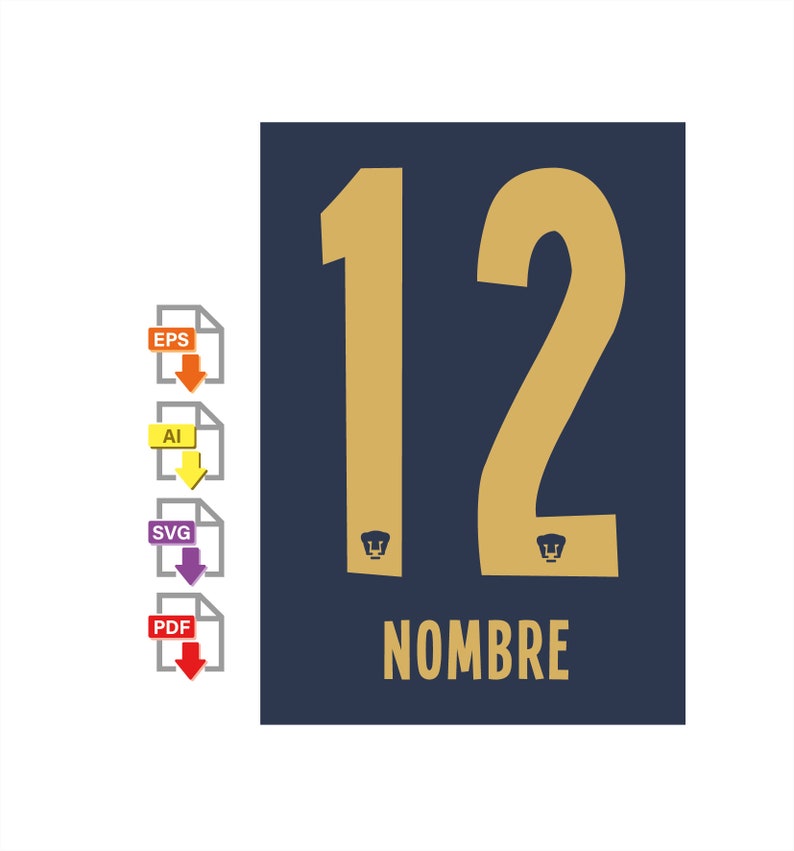 Font Vector Pumas Unam 2023/2024 Font SVG AI Eps Pdf TTF / Etsy Australia