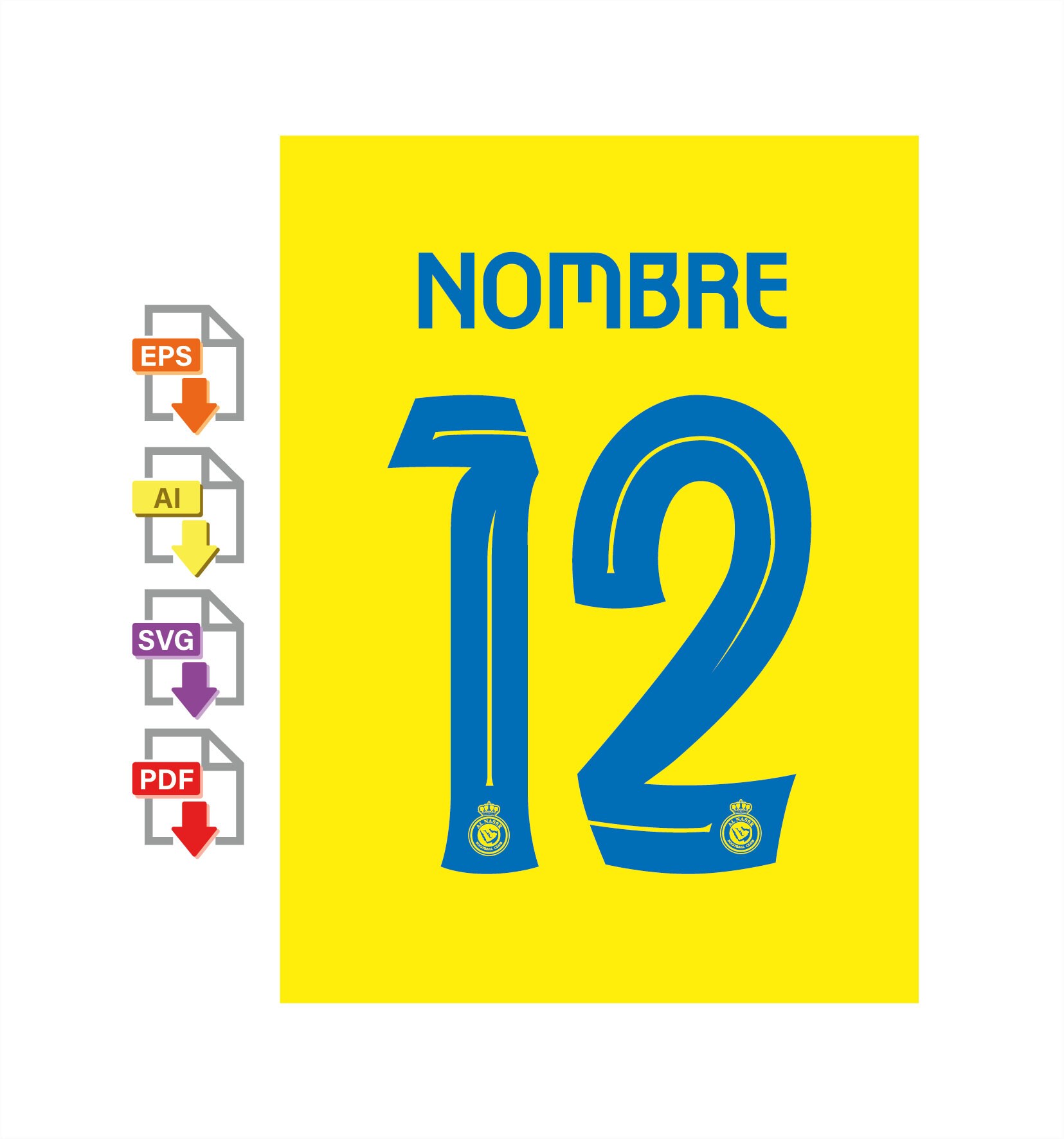 Font Vector Al Nassr 20232024 Font SVG AI Eps Pdf TTF / Etsy México