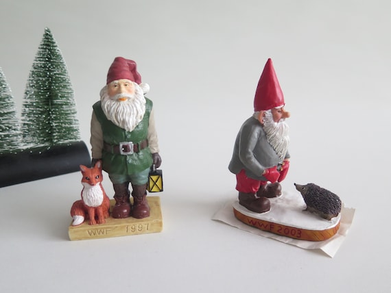 Nordic Gnome with Fox Hedgehog Figurine Decor Norway, Collectible Figurine Norwegian Vintage Holiday Décor #804-14