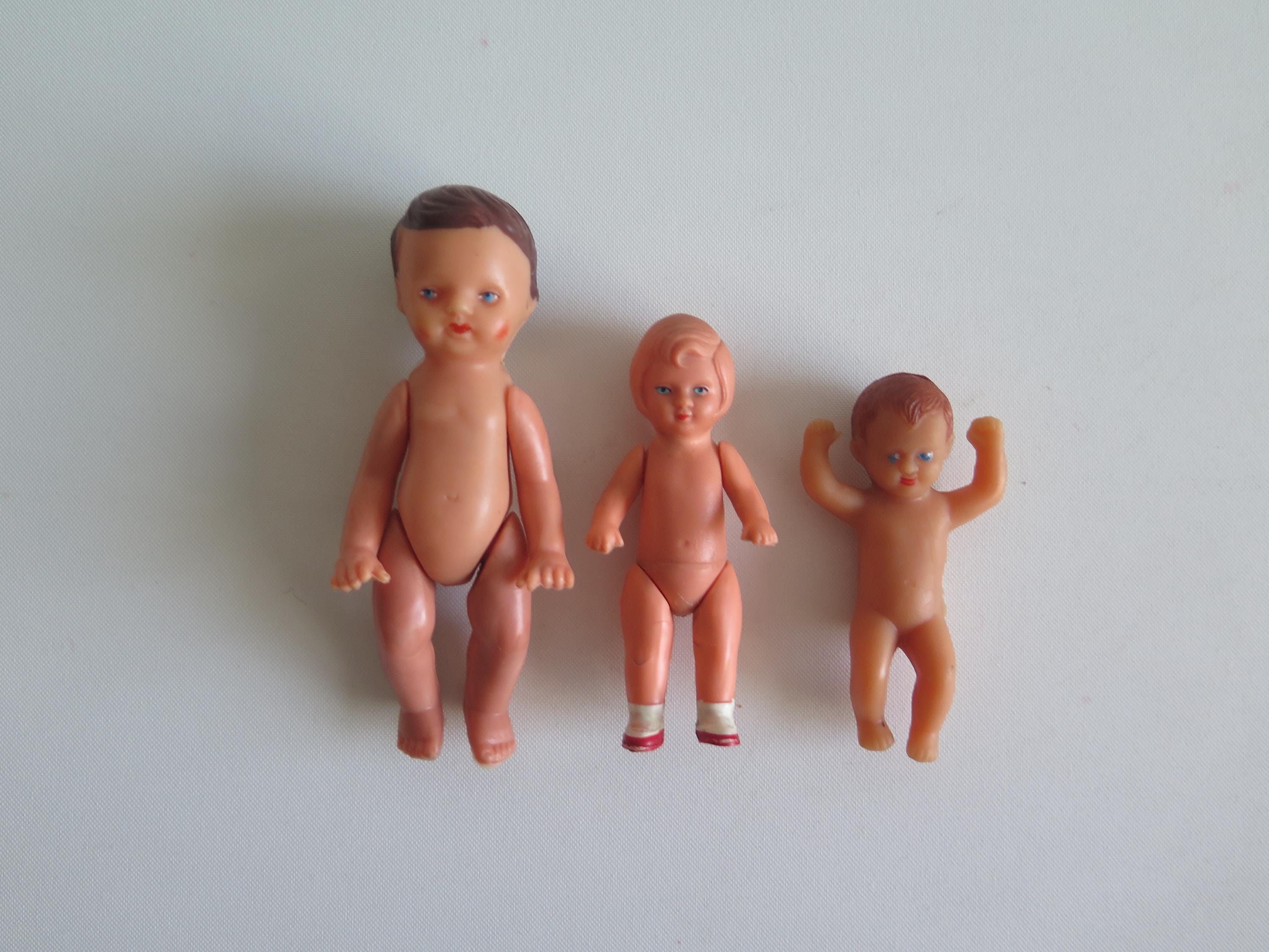 plástico muÃ±ecas antiguas de caucho
