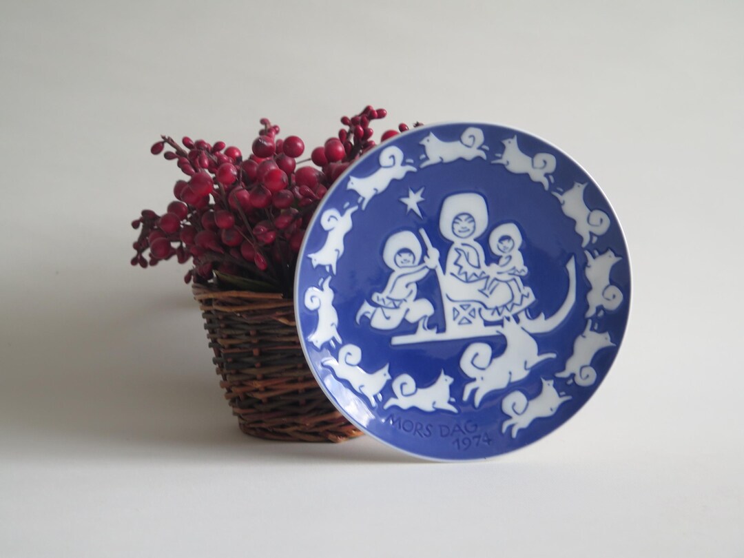 ロイヤルコペンハーゲン デンマーク製 母の日プレート 1974年 Mors Dag