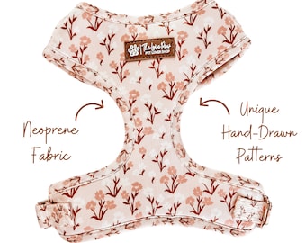 Boho Dainty Dog Harness, Cute Floral Dog Walk Set, Girl Dog Harness, Boho Stylish Pattern, Cute Cat Harness, Girl Dog Harness and Leash Set