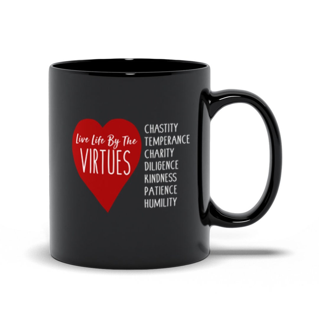 Virtues - Black Mug - Etsy