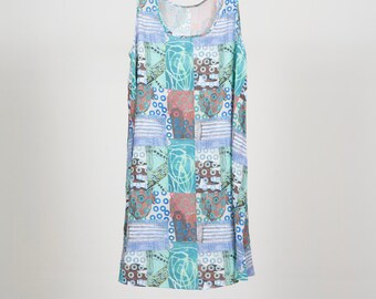 Vestido Midi Azul Verde