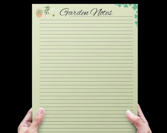 NOTIZEN Printable für den Garten Digital Editable PDF Download Gartenplaner Vorlage. Garten Journal Pflanzenorganizer. Saisonale Checkliste.