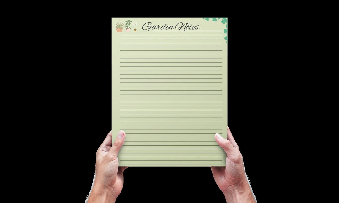NOTES Printable for the Garden Digital Editable PDF Download Gardening ...