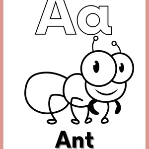 Alphabet Coloring Book. BEGINNER Digital PDF Download, Coloring ...