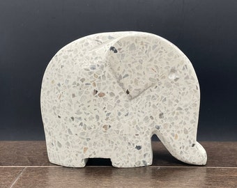 Terrazzo Stone carved Modern Elephant Statue