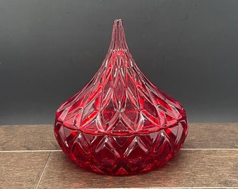Vintage Shannon Irish Crystal Hershey Kiss covered candy dish by Godinger