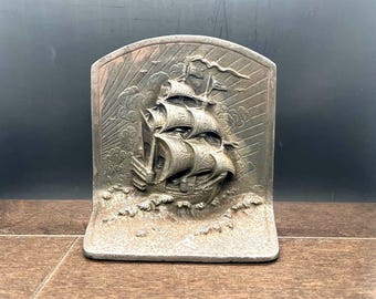 Bronze Nautical Galion Ship Book End / Door Stop