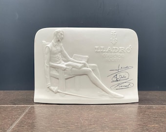 Lladro Collector's Society Plaque Don Quixote Shell Back Bisque