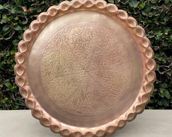 Acid Etched Copper Arts and Crafts Tray, in the Style of Carence - Ruby Lane