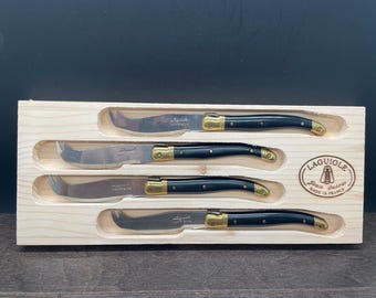 Vintage Jean Dubost Laguiole "abeille" 4 couteaux à fromage