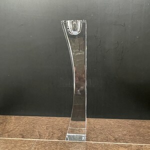 Nambe Kissing Lead Crystal Candlestick, 7 inch, single