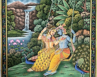 Pichawai Radha Krishna Painting on Canvas