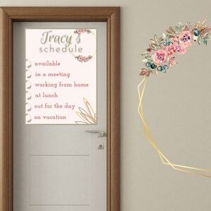 Door Sign for Office | Out of Office Door Sign | Workplace Schedule ...