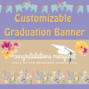 Customizable Graduation Banner | Graduation Banner | Graduation | Graduation Party Decor | Graduation Decor | Party Decor | Party Banner