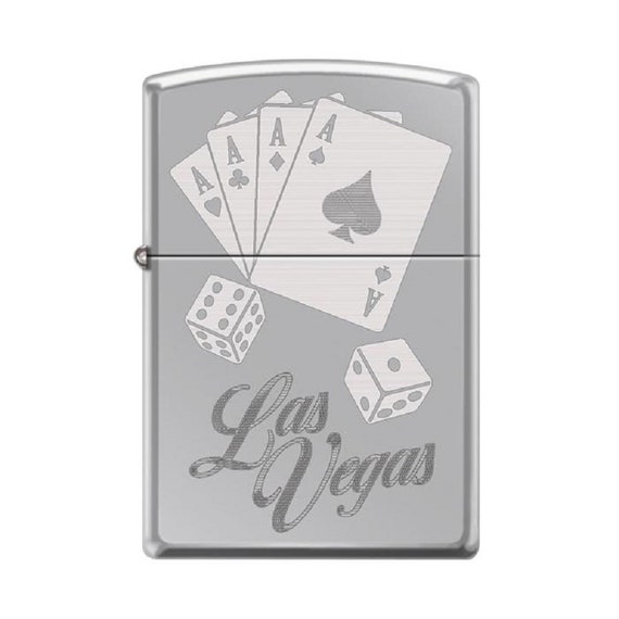 Vintage Zippo Las Vegas Lighter/ Poker Cards/ Cigarettes