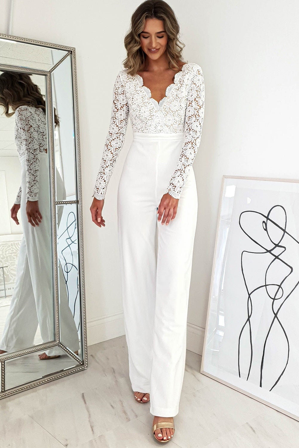 White Jumpsuit - Etsy