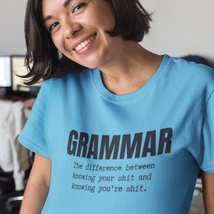 Grammar Shirt, Grammar Tshirt, Grammar Pun, Punctuation Shirt, Court Reporter Shirt, English Teacher Shirt, Librarian Shirt, Grammar Nerd